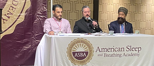 Drs Andrew Valenzuela, Rudi Ferrate and G Dave Singh hosting a Q&A panel discussion during the recent ASBA Sleep & Wellness Conference April 2024