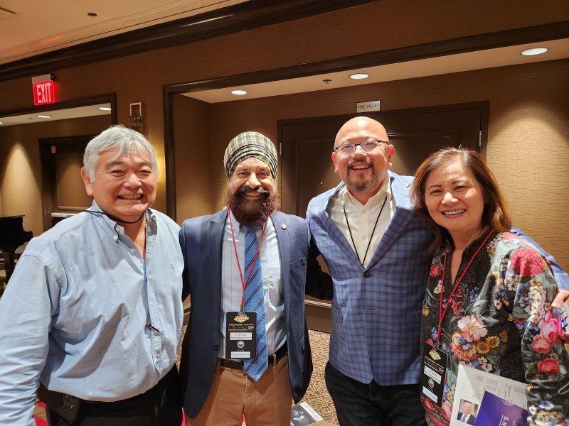 Dr. Eugene Azuma, Dr. Dave Singh, Dr. Jerry Hu, Dr. Cecile Sebastian at the ASBA's Sleep & Wellness Conference April 2024