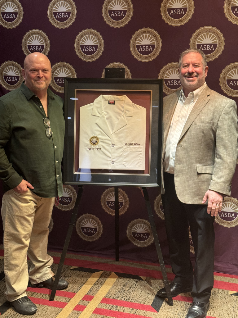 David Gergen (Left) Neal Seltzer (Right) Hall of Fame Inductee Award, April 2024 Las Vegas, NV